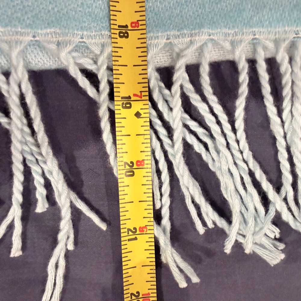 Sky Blue Cloud Print Soft Scarf - Picture 3 of 6